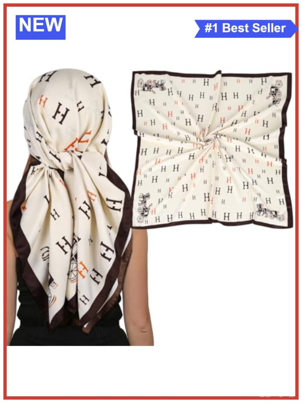 Satin Head Scarf 35x35 Silk-Like Wrap Women Versatile Shawl Sun Cover